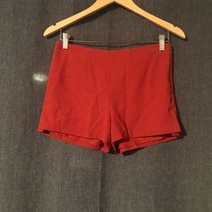 High rise Polyester shorts